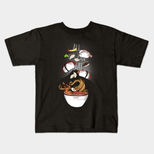 Sushi - all you can eat - black version Kids T-Shirt